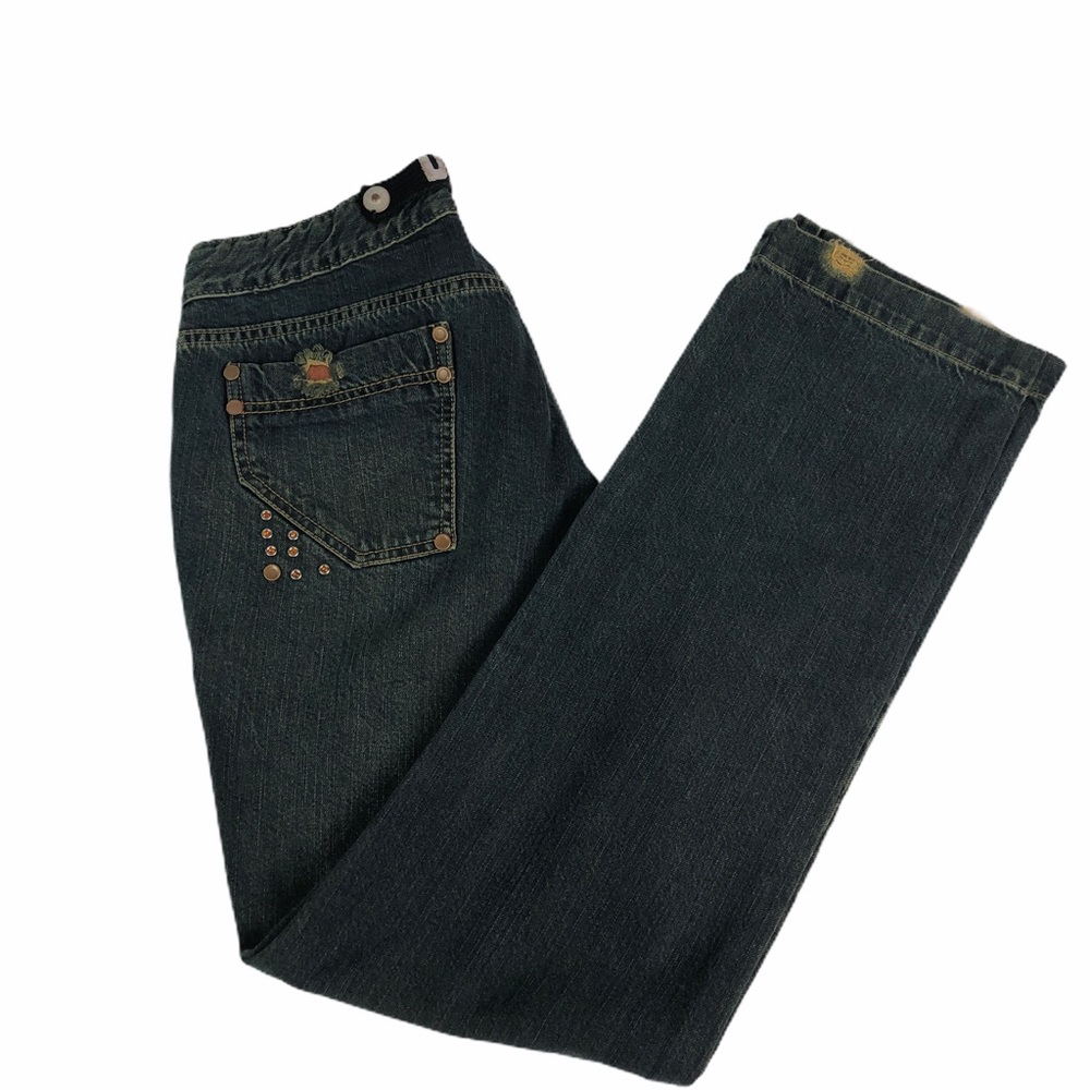 Di.A Distressed Embellished Dark Wash Jeans - Picture 6 of 15